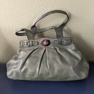 Green leather COACH sholder bag gently used.